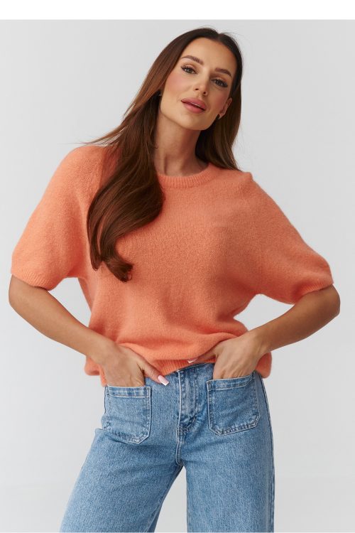1112942 Short sleeve sweater model 224080 Makadamia