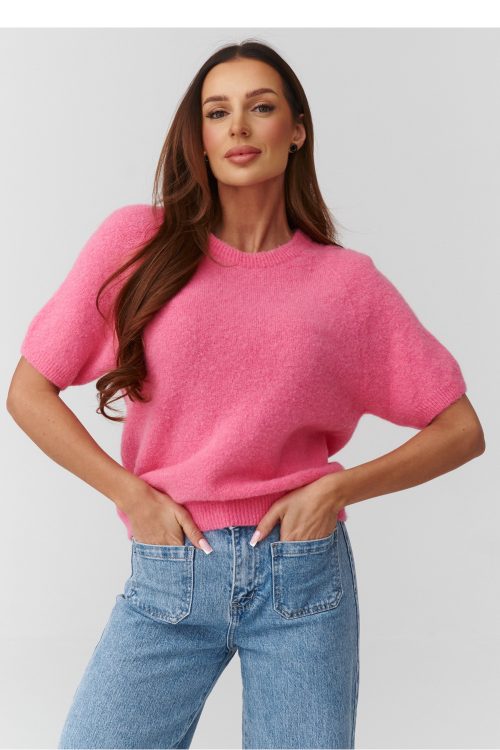 1112954 Short sleeve sweater model 224084 Makadamia