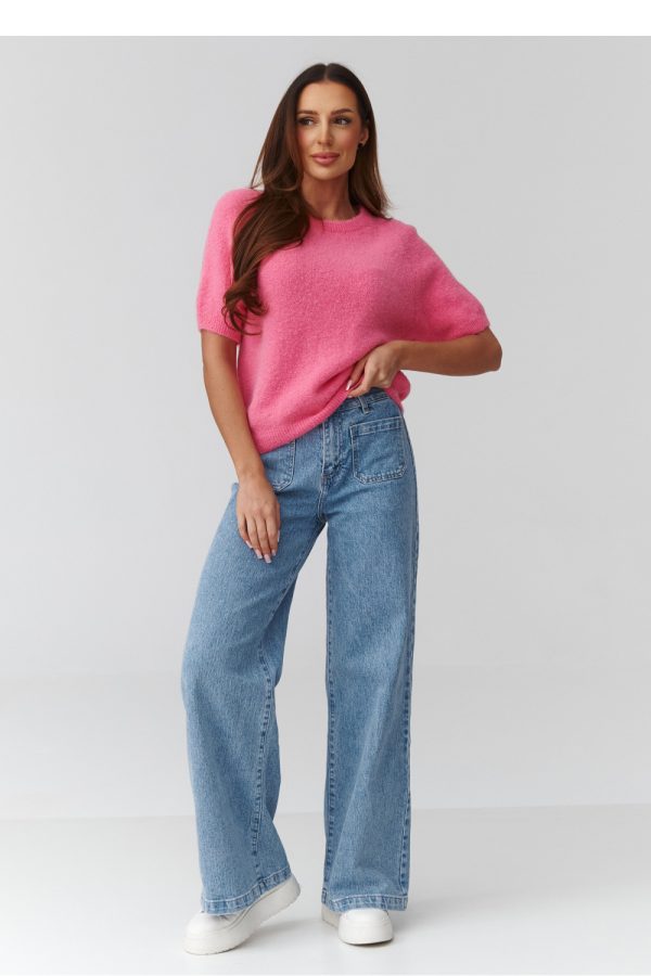 1112955 Short sleeve sweater model 224084 Makadamia