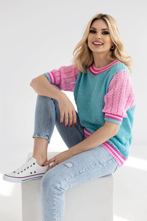 975146 Short sleeve sweater model 178641 PeeKaBoo